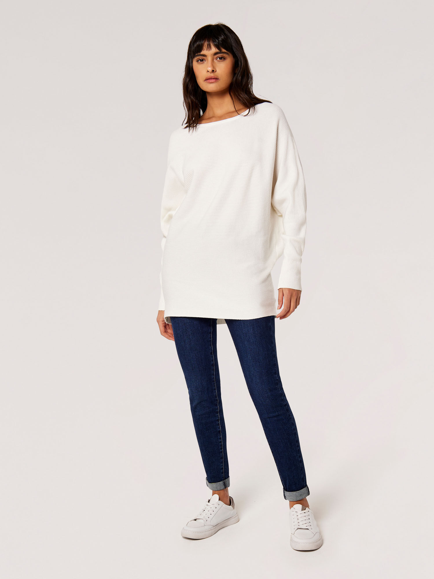 Cream longline jumper outlet