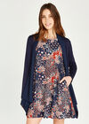 Batik Tribal Floral Skater Dress, Navy, large