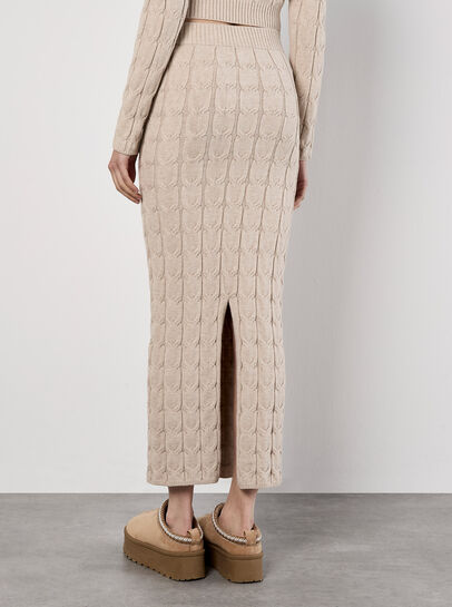 Cable Knit Maxi Skirt