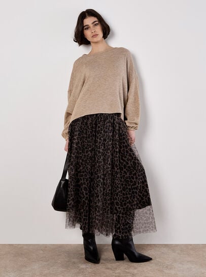 Honeycomb Knit Oversized Top