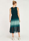 Ombre Grecian Neck Midi Dress, Green, large