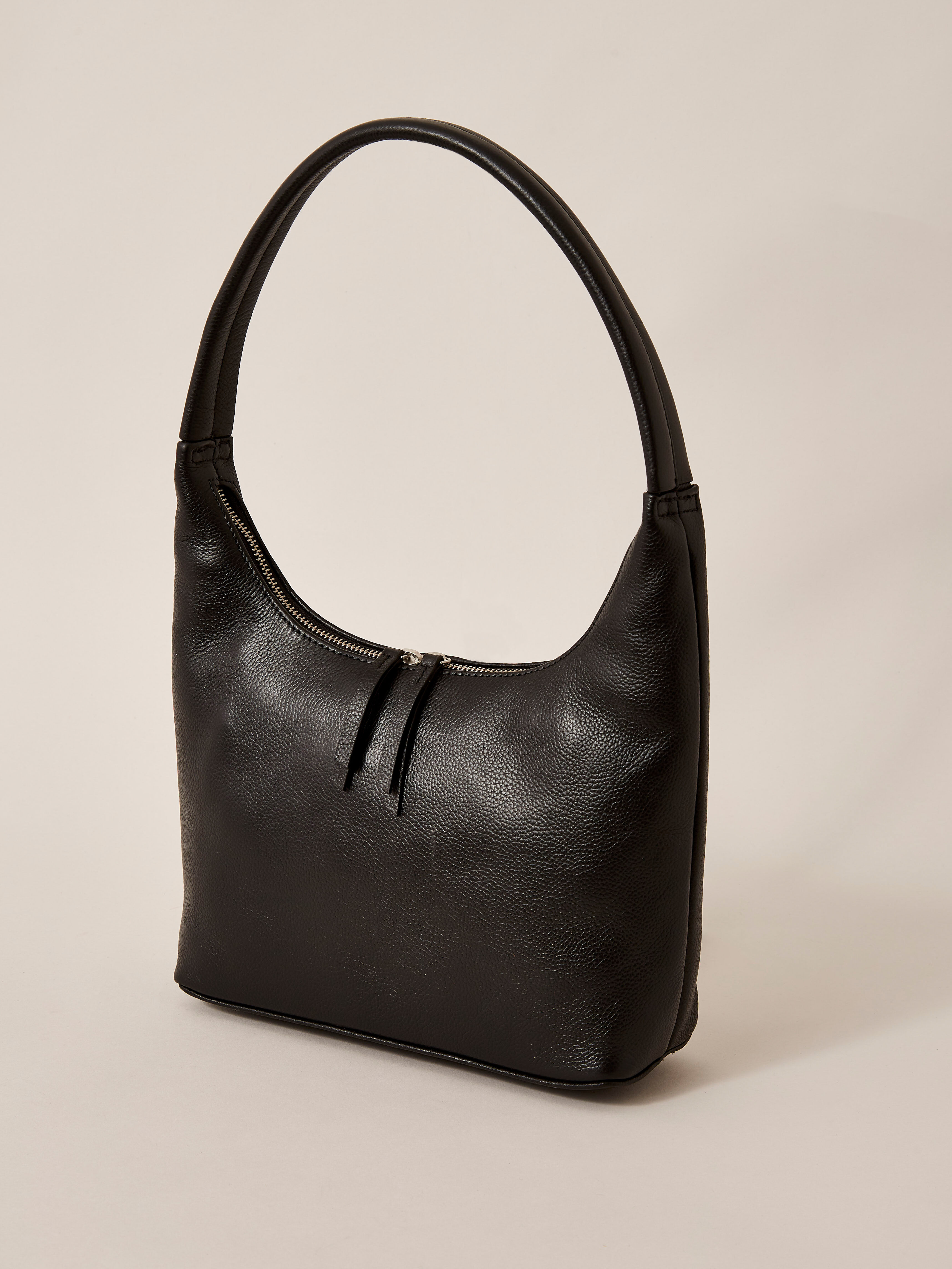 Shoulder Leather Bag Apricot Clothing
