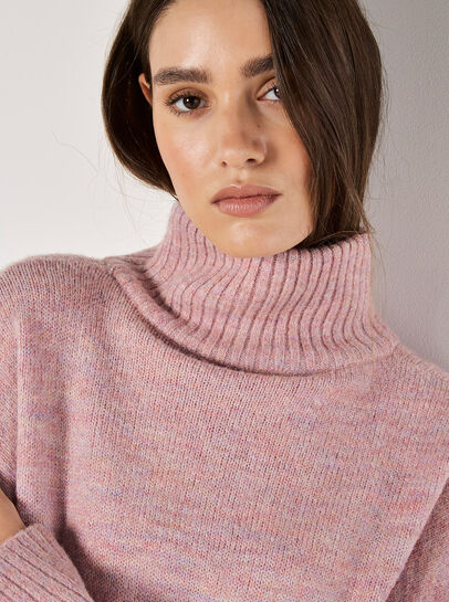 Chunky Marl Turtleneck Jumper