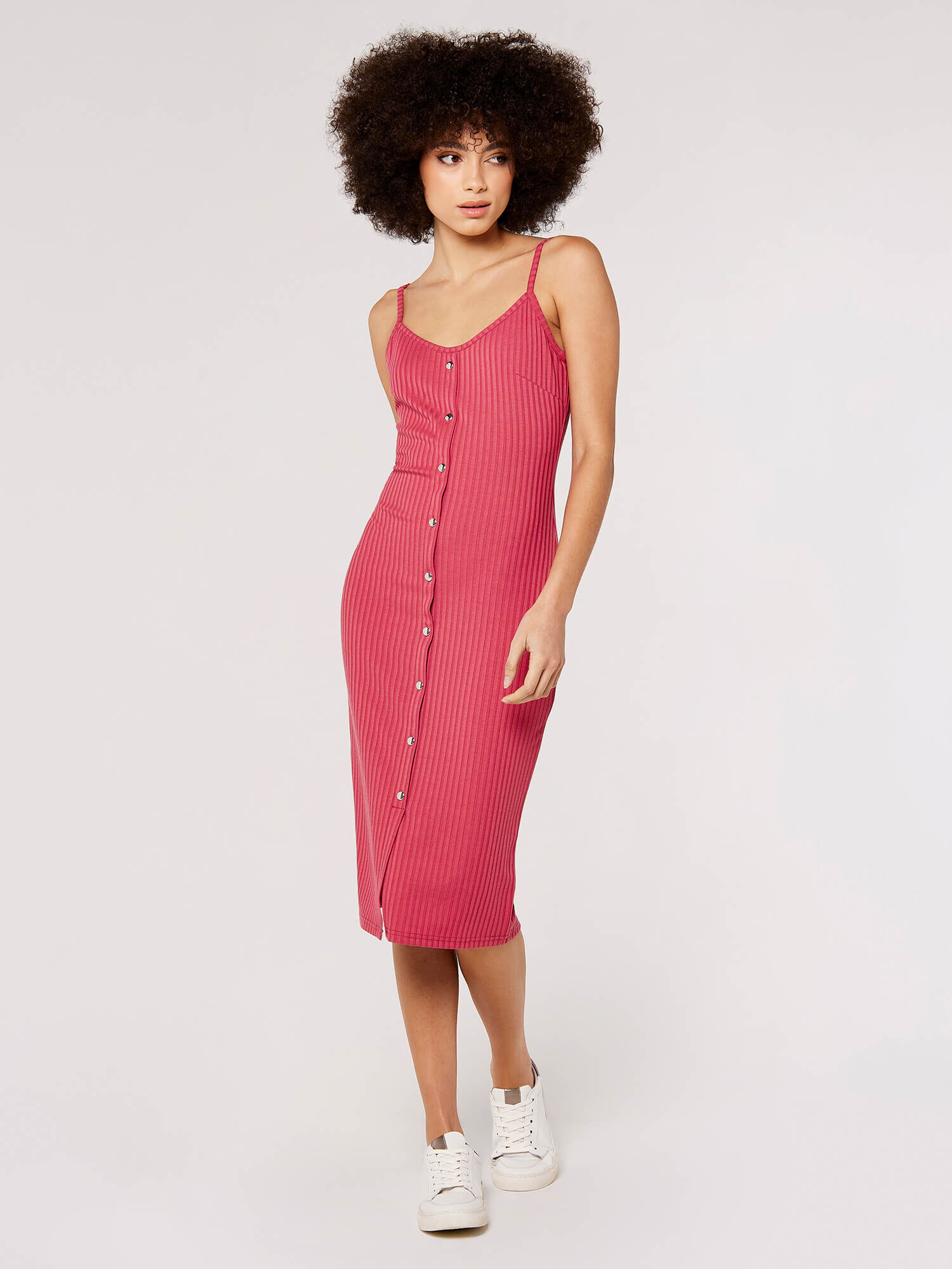 Ribbed cami midi dress store