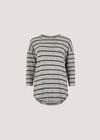 Soft Touch Stripe Top, Grey, large