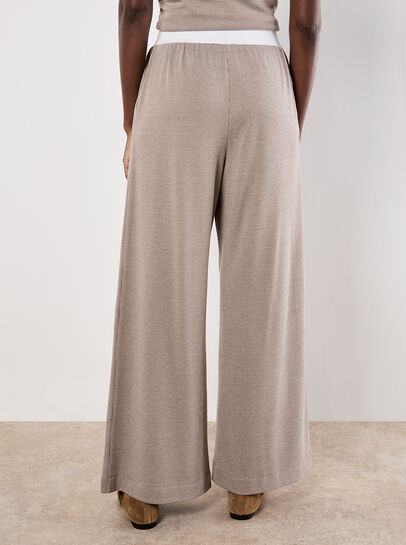 Mini Dogtooth Soft Wide Leg Trousers