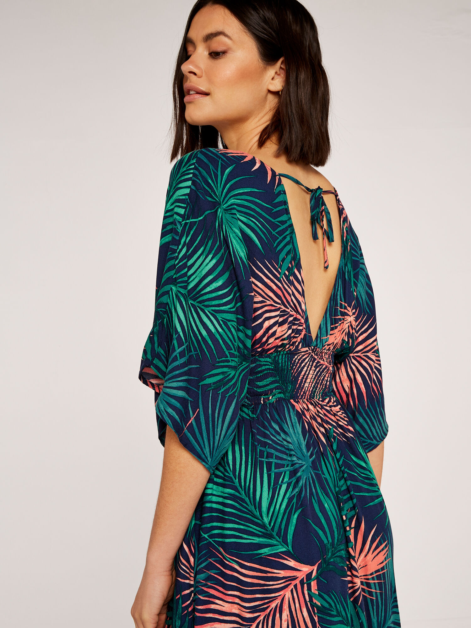 Palm leaf on sale print maxi dress