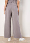 Pinstripe Wide Leg Trousers, Grey, large