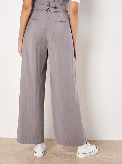 Pinstripe Wide Leg Trousers