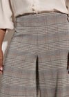 Heritage Check Wide-Leg Trousers, Black, large