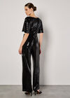 Sequin Wrap Jumpsuit, Black, large