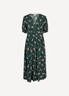 Floral Print Midi Dress, Green, large