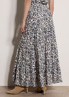 Painterly Paisley Tiered Maxi Skirt, Cream, large