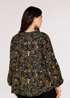 Curve Paisley Boho Blouse, Black, large