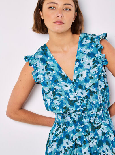Floral Chiffon Mini Dress