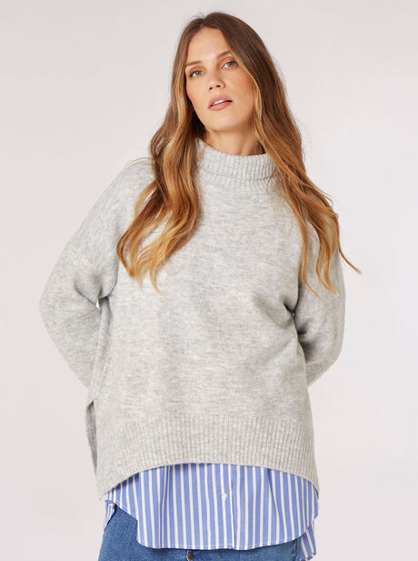 Oversized Boucle Jumper