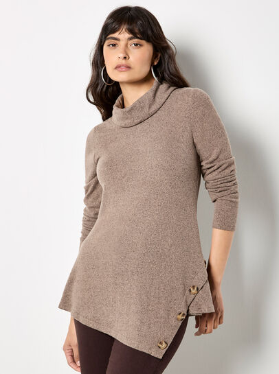 Asymmetric Hem Knit Top
