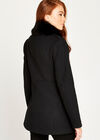 Longline Biker Jacket, Black, large