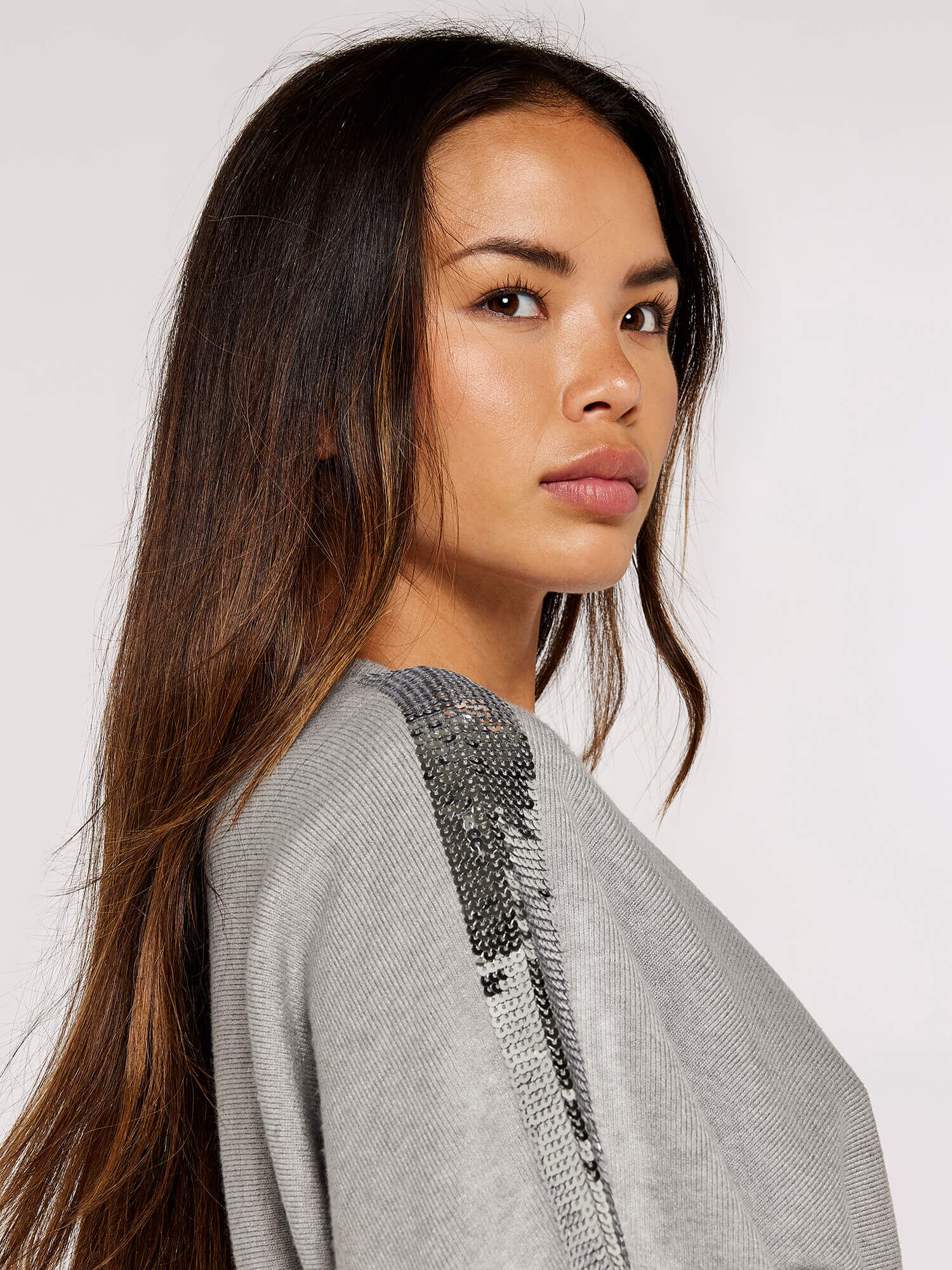 Sequin stripe hotsell jumper