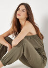 Utility Bandeau Jumpsuit, Khaki, large