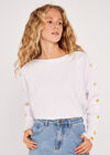  Button Detail Jumper, Cream, large