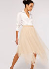 Tulle Hanky Hem Skirt, Stone, large