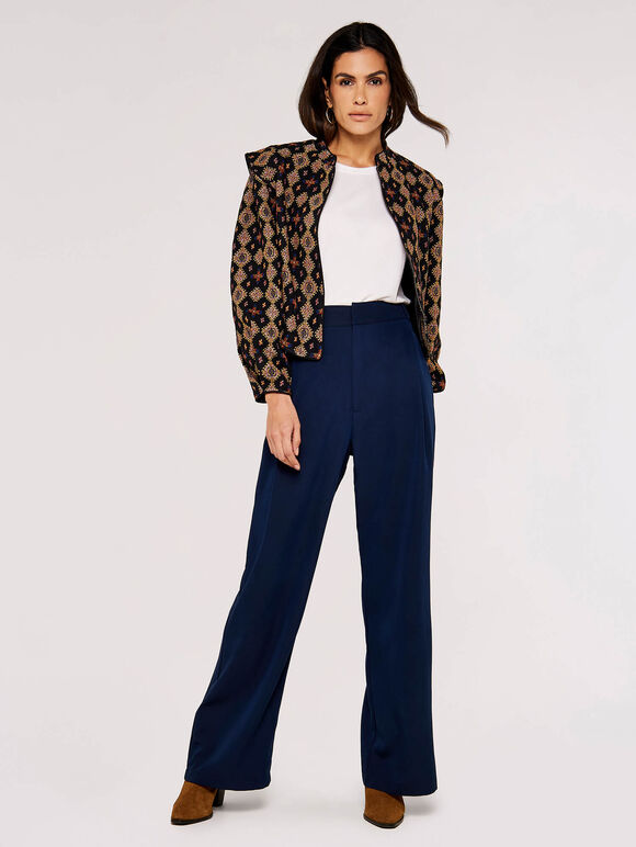 Palazzo Trouser, Navy, large