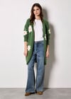 3D Daisy Chunky Knit Cardigan, Green, large
