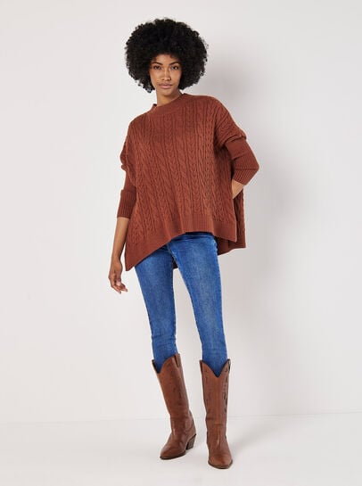 Cable Knit Oversized Jumper