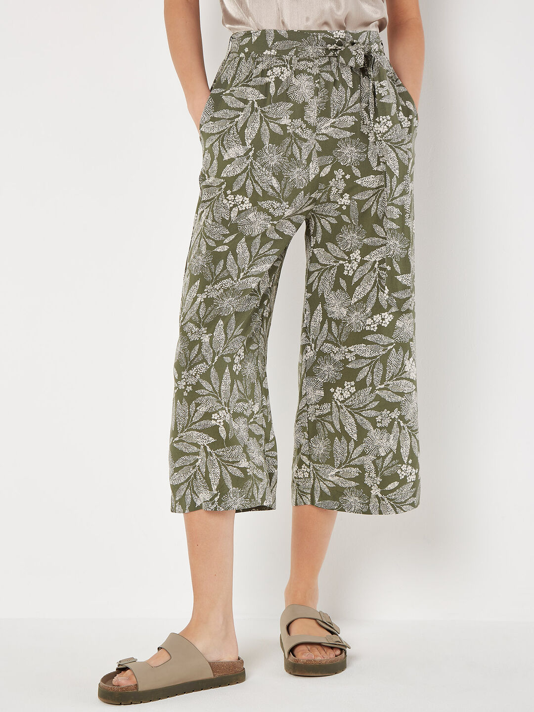 Image of Batik Leaf Culotte Trousers