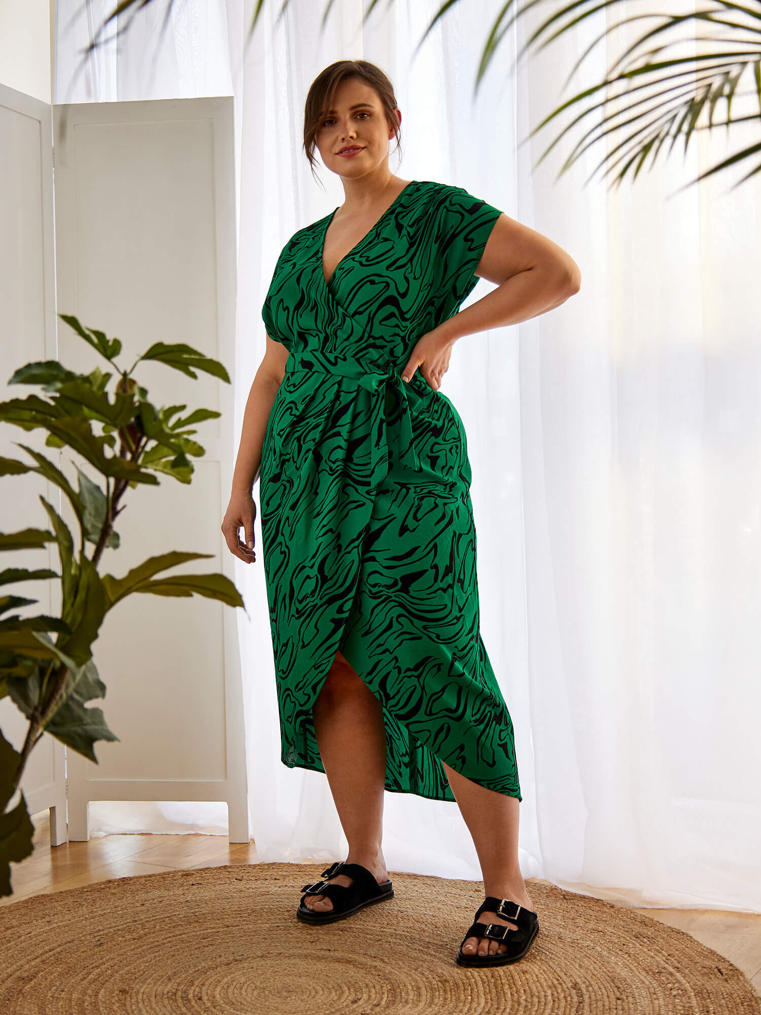 Wrap dress curve cheap