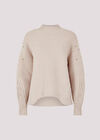 Pearl Gemstone Embellished Jumper, Stone, large