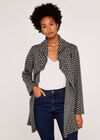 Chevron Single Button Cardigan, Grey, large
