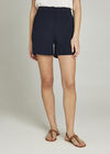 Structured A-Line Shorts, Navy, large