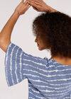 Painterly Stripe Panel Top, Blue, large