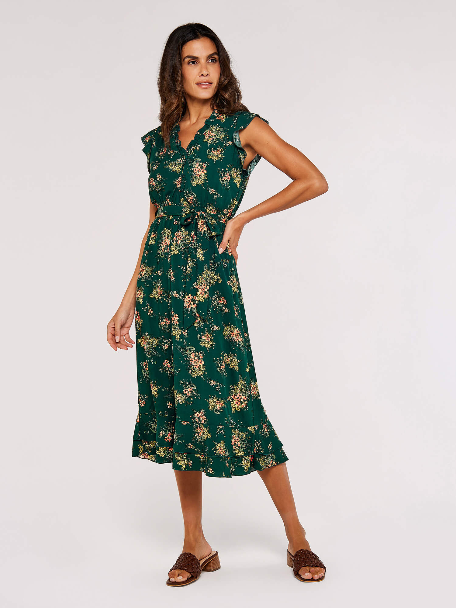 Ditsy cheap midi dress