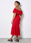 Bardot Broderie Maxi Dress, Red, large