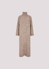 Oversized Fluffy Jumper Midi Dress, Stone, large