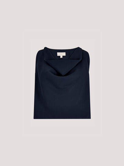 Sleeveless Cowl Neck Crop Top