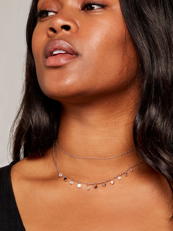 Crystal Bead Layer Necklace, Assorted, large