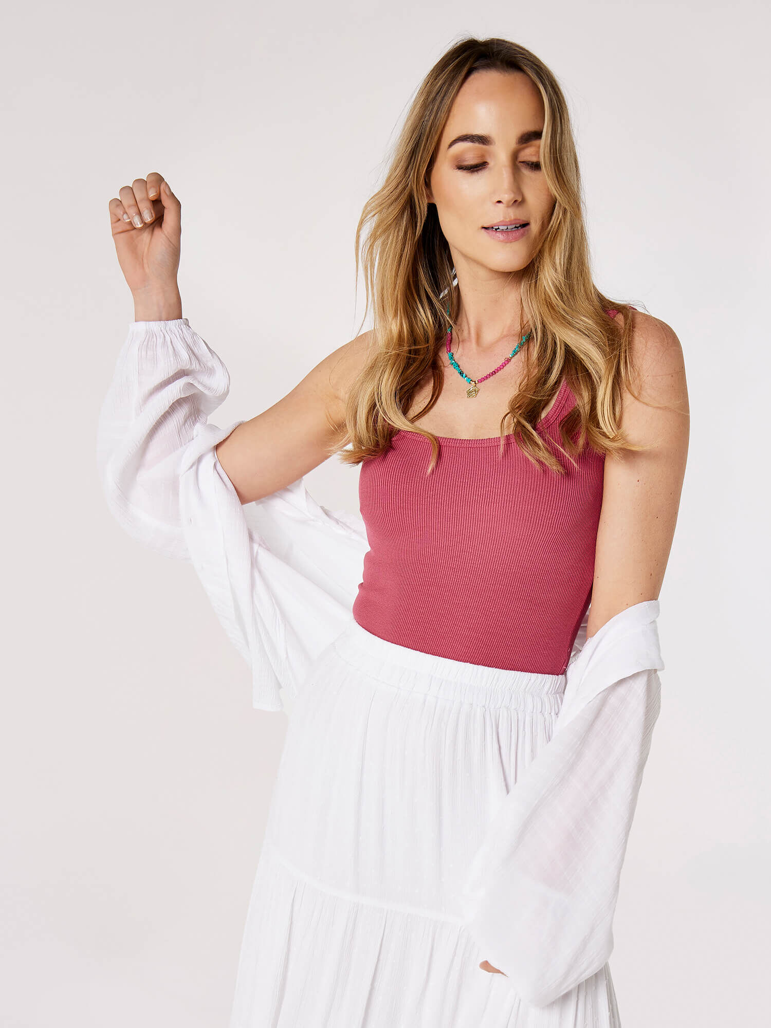 トップス andmary Angie ribbon tank pink トップス andmary Angie ribbon tank pink ANDMARY】Angie ribbon tank