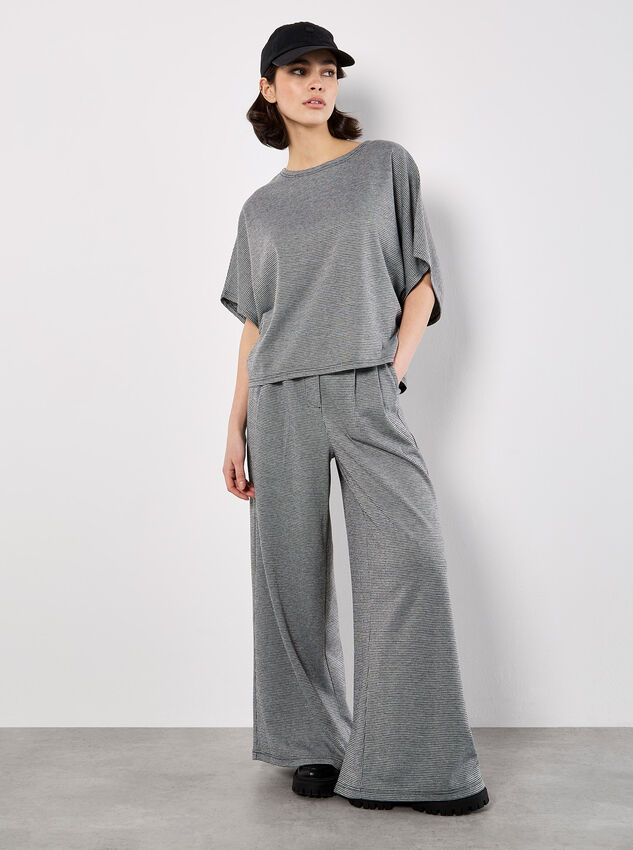 Dogtooth Batwing Cape Top, Black, large