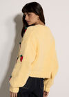 Chunky Knit Strawberry Cardigan, Yellow, large