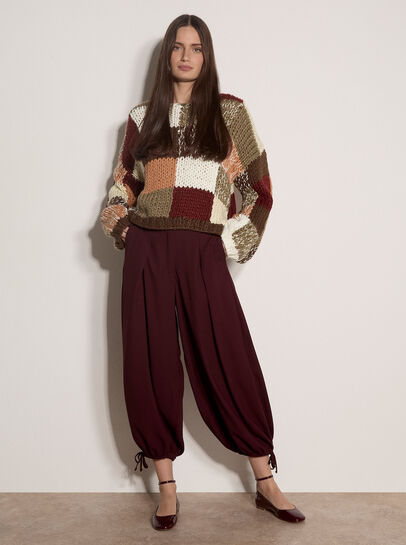Chunky Hand-Crocheted Patchwork Jumper