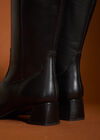 Tall Heeled Chelsea Boots, Black, large