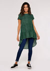 Ikat Dot Oversized Top, Green, large