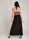 Black Crochet Shimmer Maxi Dress, Black, large