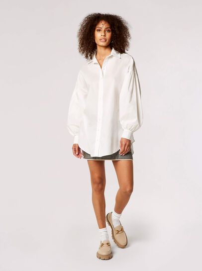Balloon Sleeve Cotton Shirt