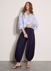 Relaxed Balloon Trousers, Navy, large