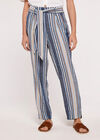 Chambray Stripe Trousers, Blue, large